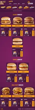 Steers Burgers Menu